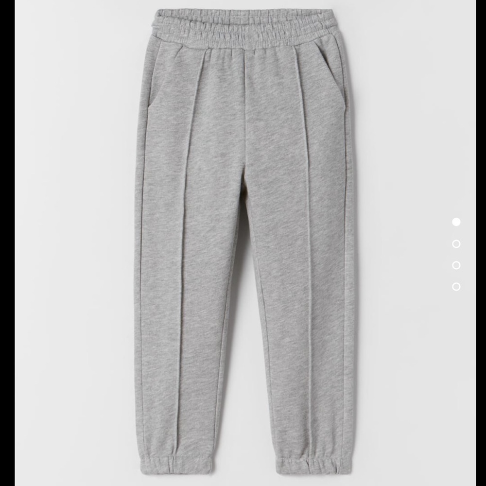 Zara Piped Plush Gray Marl Joggers